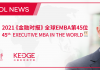 2021年《金融时报》全球百强EMBA揭晓,法国凯致商学院稳居全球45强
