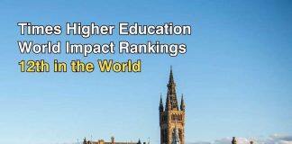 英国格拉斯哥大学在泰晤士世界大学影响力排名中跻身全球第 12 位